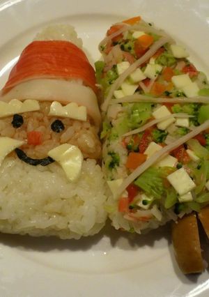 merry x'masデコ握り寿司-レシピのメイン写真