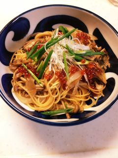秋☆きのこたっぷり和風パスタいくらのせ-レシピのメイン写真