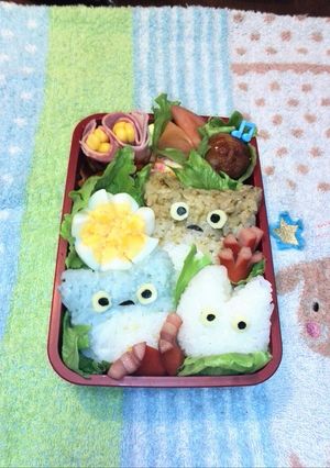 トトロ三匹、みんな仲良し("⌒∇⌒")-レシピのメイン写真