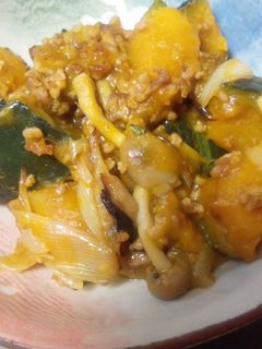 ☆簡単♪カボチャと豚挽き肉の甘辛煮☆-レシピのメイン写真