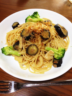 ランチに!ナスとツナの簡単和風パスタ-レシピのメイン写真