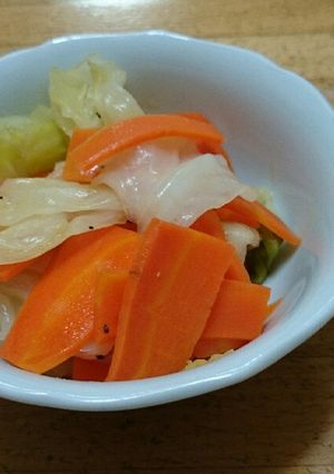 レンジで作るキャベツと人参の中華蒸し-レシピのメイン写真