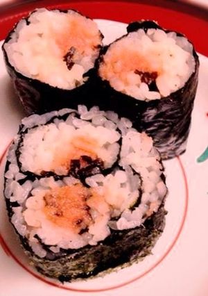 明太子の巻き寿司、残り物でおもてなし-レシピのメイン写真