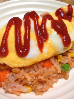 レンジで簡単時短!カラフルオムライス-レシピのメイン写真