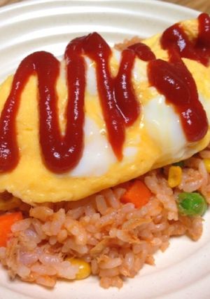 レンジで簡単時短！カラフルオムライス-レシピのメイン写真