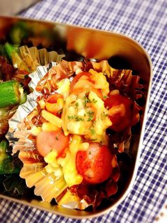 簡単お弁当の隙間に♡ウインナーピザ♡-レシピのメイン写真