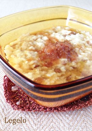 レンジで簡単あと一品♪梅たれ香味豆腐-レシピのメイン写真