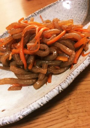 人参とこんにゃくのきんぴら-レシピのメイン写真