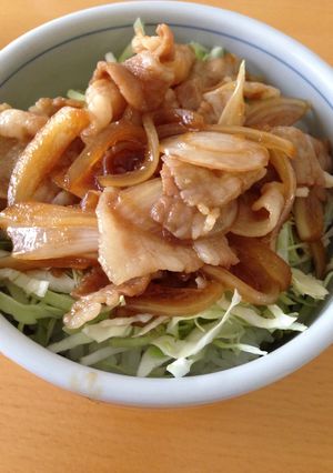 豚バラ生姜焼き丼-レシピのメイン写真