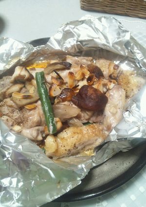 るる139 簡単！鶏肉のニンニクホイル焼-レシピのメイン写真