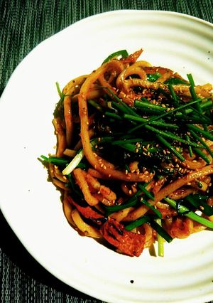 山椒香る～＊さんま蒲焼缶de焼うどん＊-レシピのメイン写真