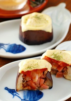 茄子のソーセージ詰め＾＾とろけるチーズ♪-レシピのメイン写真
