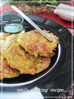 ゴーヤとチーズのチヂミ*カレー風味-レシピのメイン写真