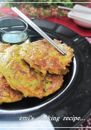 ゴーヤとチーズのチヂミ*カレー風味-レシピのメイン写真