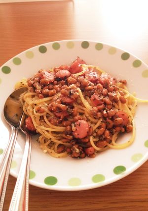 納豆パスタ-レシピのメイン写真