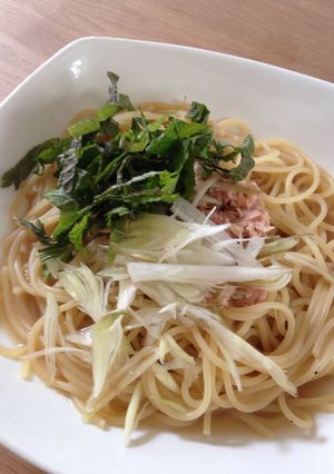 夏の薬味たっぷりスープスパ-レシピのメイン写真