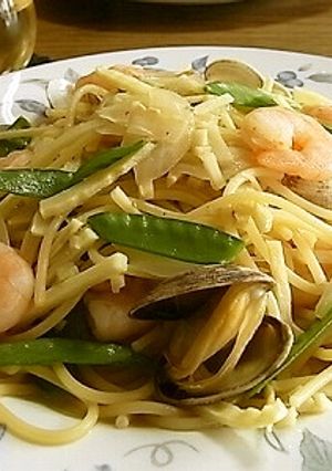 旬 春パスタ(アサリ/筍/きぬさや)-レシピのメイン写真