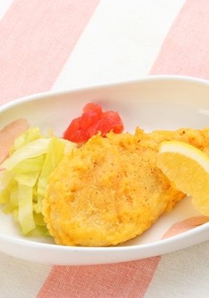 介護食　秋！　白身魚のもみじ揚げ-レシピのメイン写真