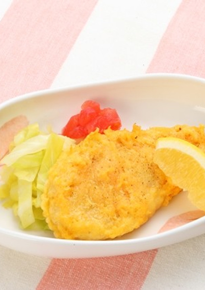 介護食　秋！　白身魚のもみじ揚げ-レシピのメイン写真