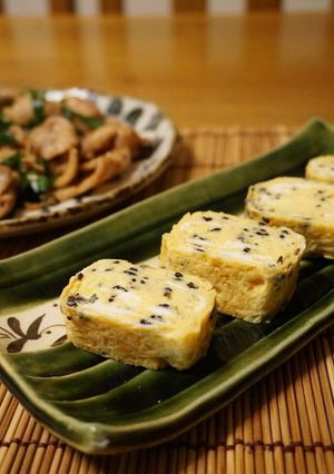 お弁当に☆黒胡麻入り厚焼き卵-レシピのメイン写真