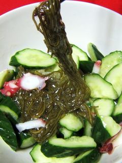 がごめ昆布入り きゅうりとたこの酢の物-レシピのメイン写真