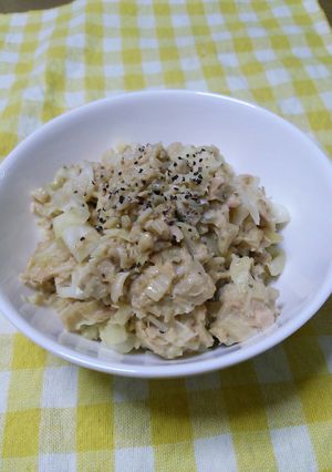 材料3つ!えのきキャベツツナのマヨ炒め-レシピのメイン写真