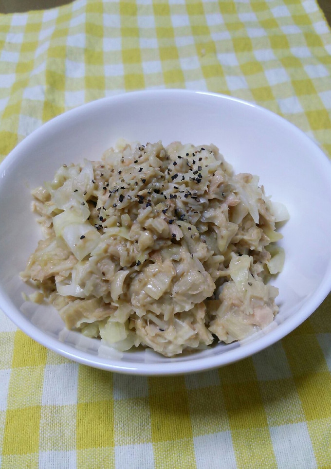 材料3つ！えのきキャベツツナのマヨ炒め-レシピのメイン写真