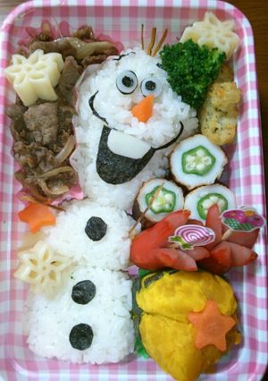 アナと雪の女王 ♥オラフ キャラ弁-レシピのメイン写真