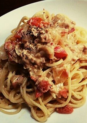 分量適当!ツナクリーム風パスタ-レシピのメイン写真