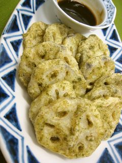 シャキシャキ蓮根のおつまみ天ぷら-レシピのメイン写真
