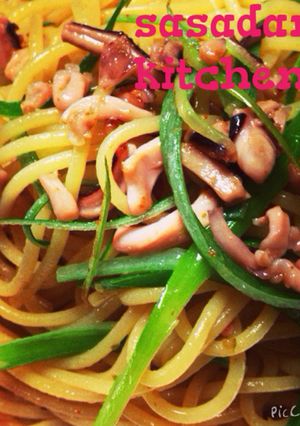 函館イカ塩辛と柚子胡椒のパスタ☆-レシピのメイン写真