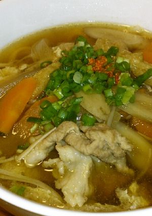 豚肉とたっぷり野菜の かけうどん-レシピのメイン写真