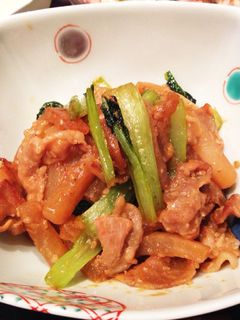 小松菜大量消費!大根と豚肉との味噌炒め-レシピのメイン写真