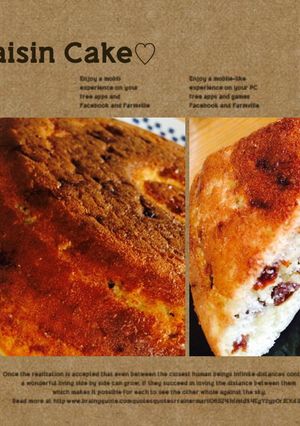 ♡レーズンケーキ♡-レシピのメイン写真