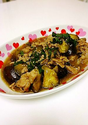 簡単☆豚肉とナスのゴマ炒め煮-レシピのメイン写真