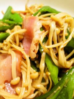 えのき・万願寺・ベーコンのバター醤油炒め-レシピのメイン写真