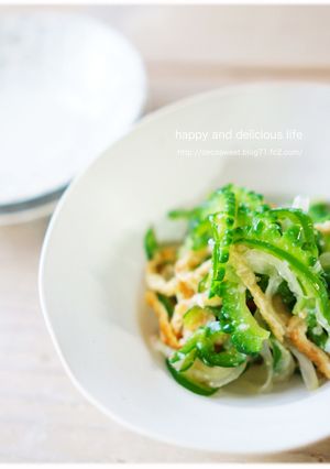 苦み野菜ゴーヤとピーマンの塩麹和え-レシピのメイン写真