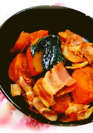 かぼちゃ & ベーコンの煮物☆-レシピのメイン写真