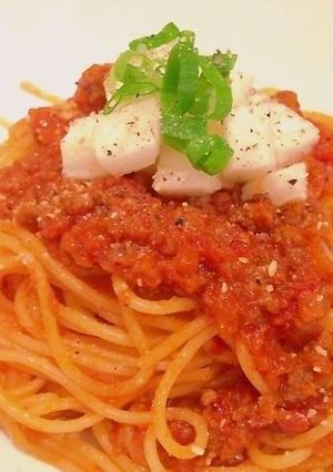 【水漬けパスタ】シャキもち味噌ボロネーゼ-レシピのメイン写真
