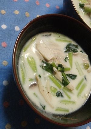 減塩✿豚バラとエリンギのミルクスープ✿-レシピのメイン写真