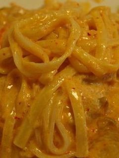 キムチとツナのクリームパスタ-レシピのメイン写真