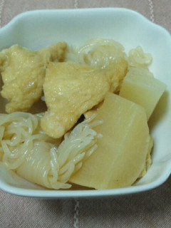 大根・結びこんにゃく・油揚げの薄味煮-レシピのメイン写真