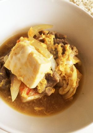 簡単！激うまうま肉豆腐の卵とじ-レシピのメイン写真