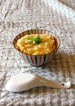 ふわふわでおいしい、簡単卵がゆ。-レシピのメイン写真