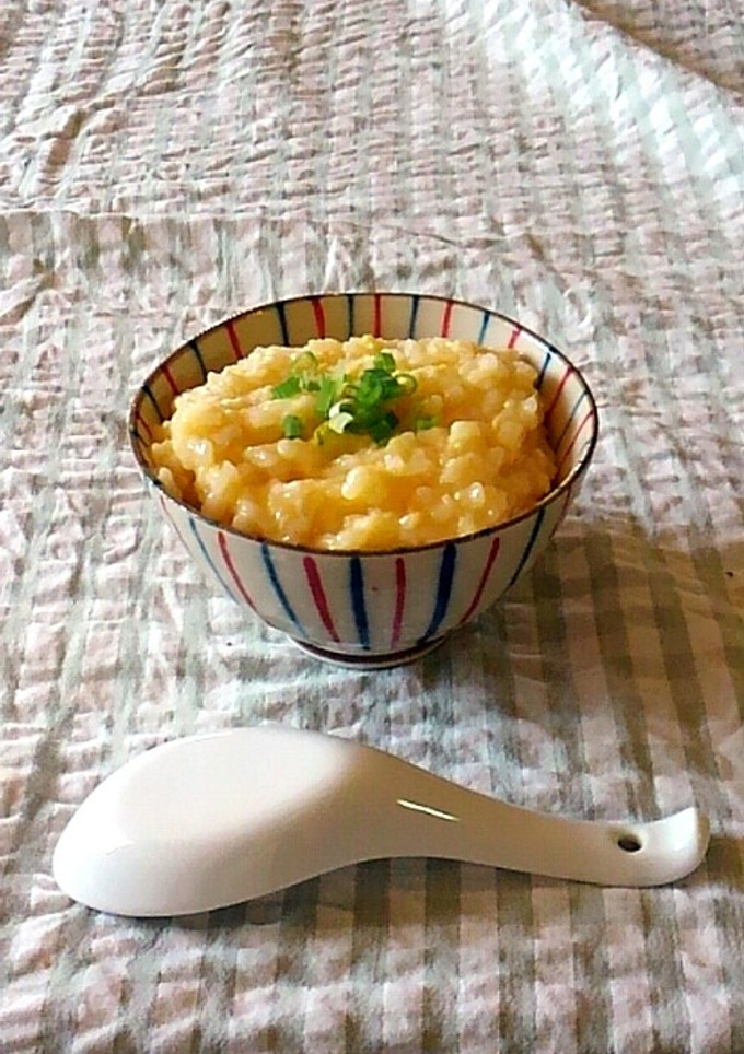 ふわふわでおいしい、簡単卵がゆ。-レシピのメイン写真