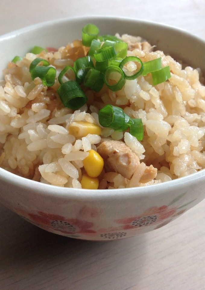 ささみとコーンの炊き込みご飯-レシピのメイン写真