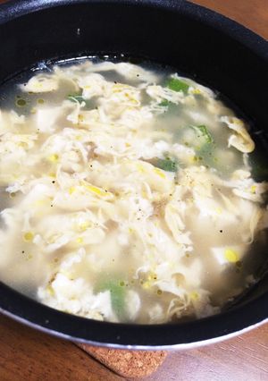 オクラのふんわり豆腐スープ-レシピのメイン写真