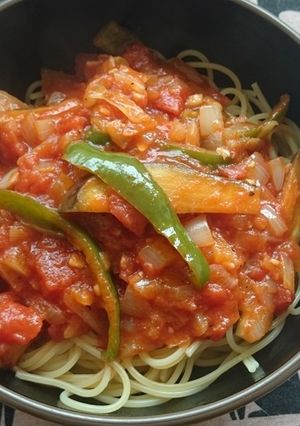 野菜たっぷりトマトパスタ-レシピのメイン写真