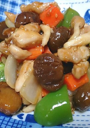 秋の味覚☆栗と鶏肉の中華炒め-レシピのメイン写真