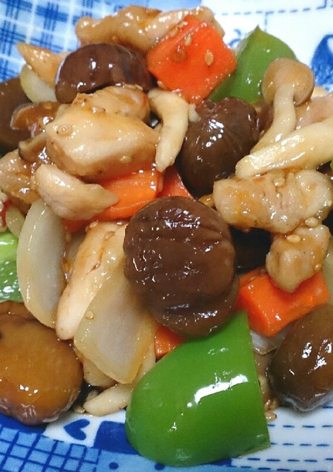 秋の味覚☆栗と鶏肉の中華炒め-レシピのメイン写真